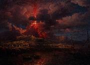 William Marlow Vesuvius erupting at Night